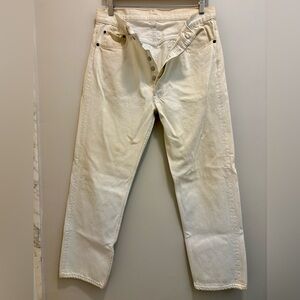 Vintage Levi's 501 Off-White Straight-Leg Jeans, size 36/30